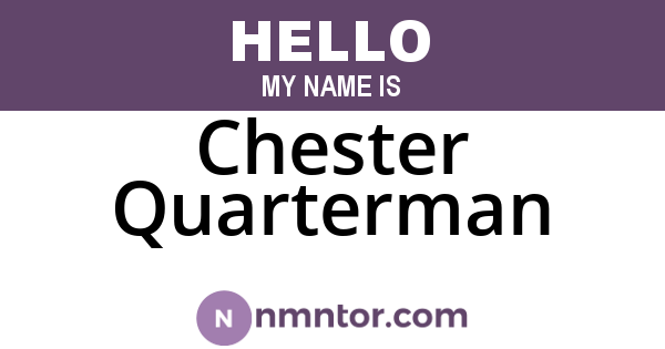 Chester Quarterman