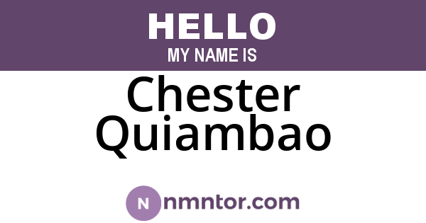 Chester Quiambao
