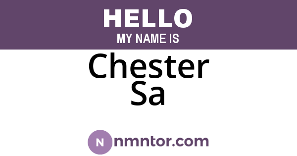 Chester Sa