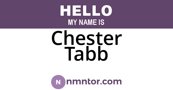 Chester Tabb