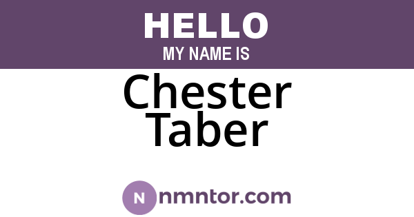 Chester Taber