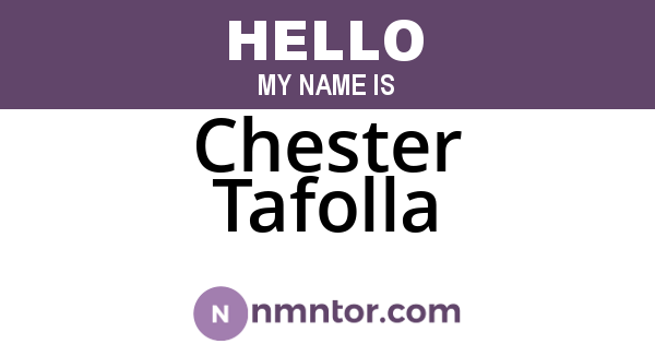 Chester Tafolla