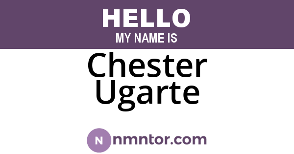Chester Ugarte
