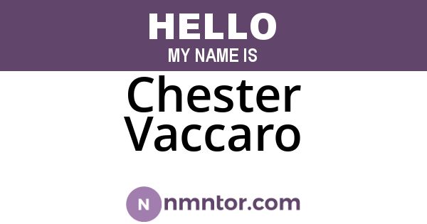 Chester Vaccaro