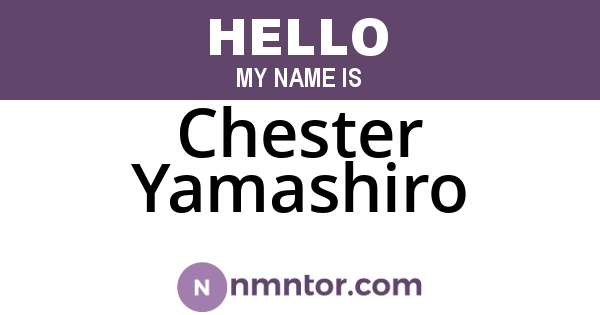 Chester Yamashiro