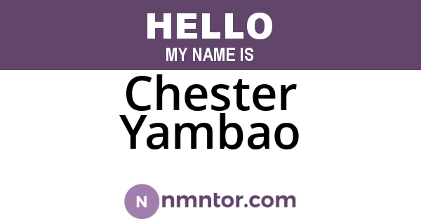 Chester Yambao