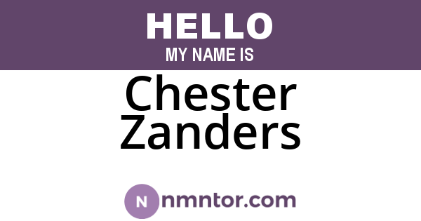 Chester Zanders