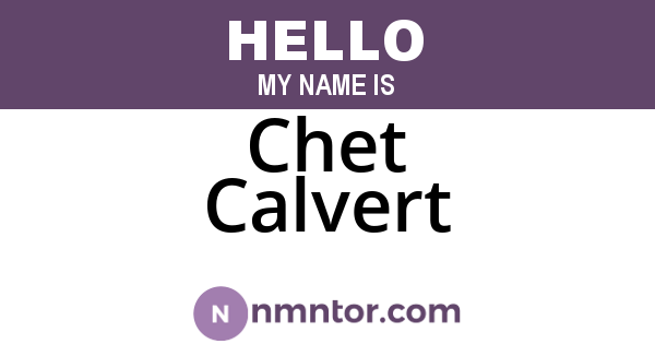 Chet Calvert
