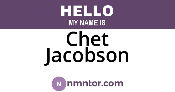 Chet Jacobson