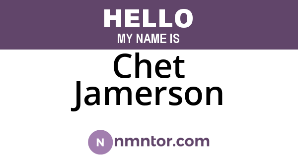 Chet Jamerson