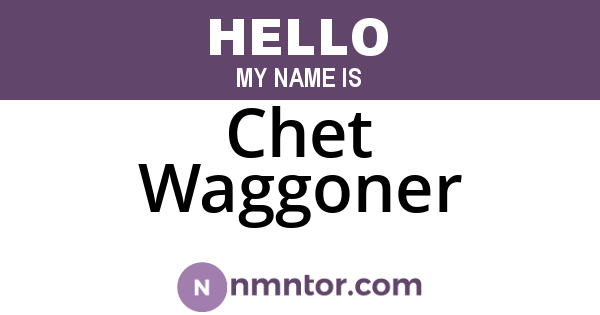 Chet Waggoner