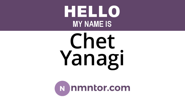 Chet Yanagi