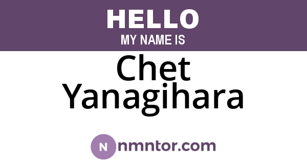 Chet Yanagihara
