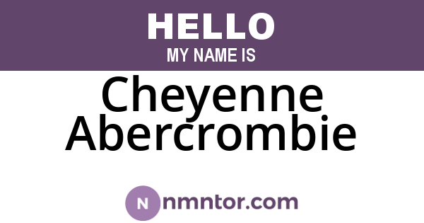 Cheyenne Abercrombie