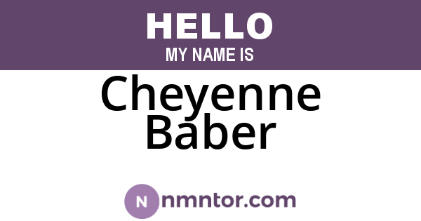 Cheyenne Baber