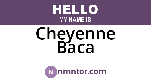 Cheyenne Baca