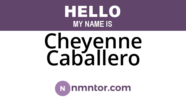 Cheyenne Caballero
