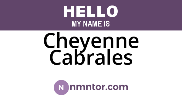 Cheyenne Cabrales