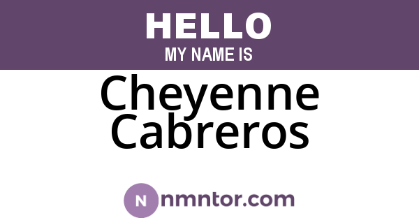 Cheyenne Cabreros