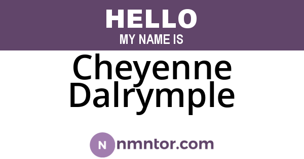 Cheyenne Dalrymple