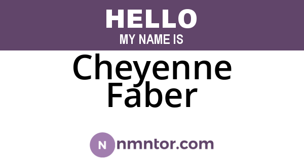 Cheyenne Faber