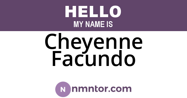 Cheyenne Facundo