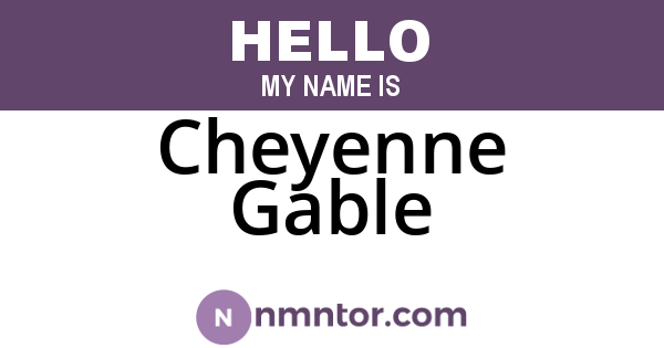 Cheyenne Gable