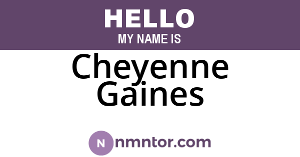 Cheyenne Gaines