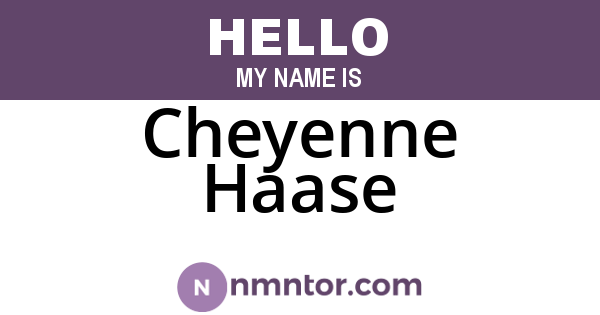 Cheyenne Haase