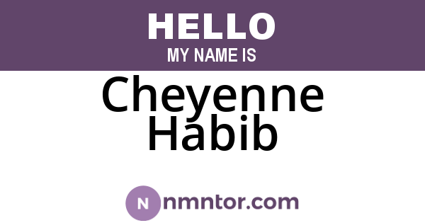 Cheyenne Habib