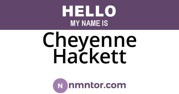Cheyenne Hackett