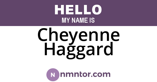 Cheyenne Haggard