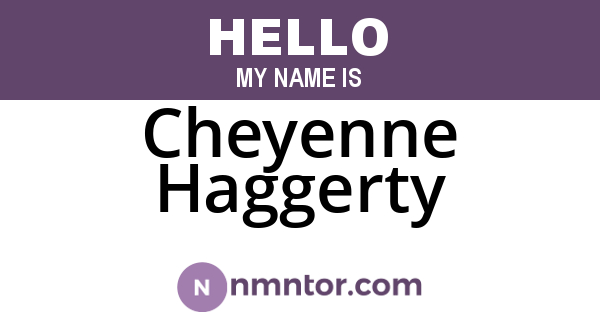 Cheyenne Haggerty