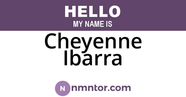 Cheyenne Ibarra