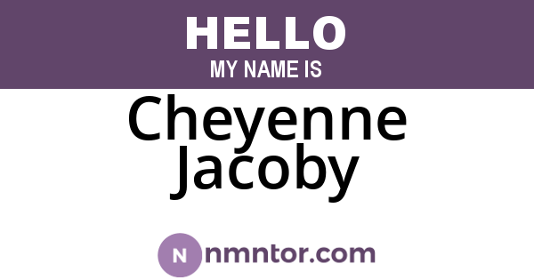 Cheyenne Jacoby