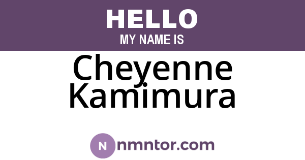 Cheyenne Kamimura