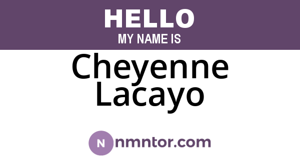 Cheyenne Lacayo