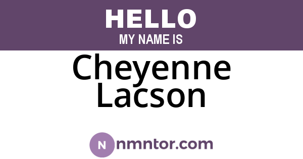 Cheyenne Lacson