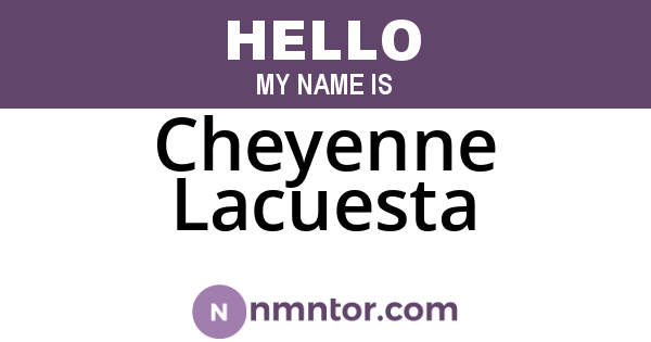 Cheyenne Lacuesta