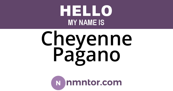 Cheyenne Pagano