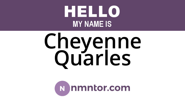 Cheyenne Quarles