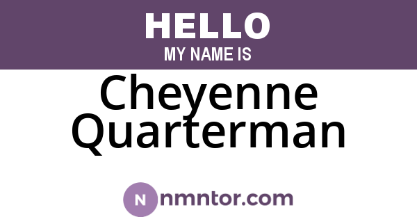 Cheyenne Quarterman