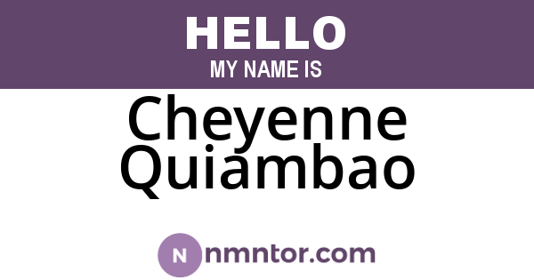 Cheyenne Quiambao