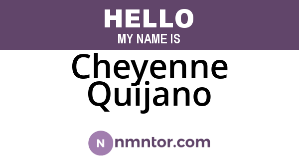 Cheyenne Quijano
