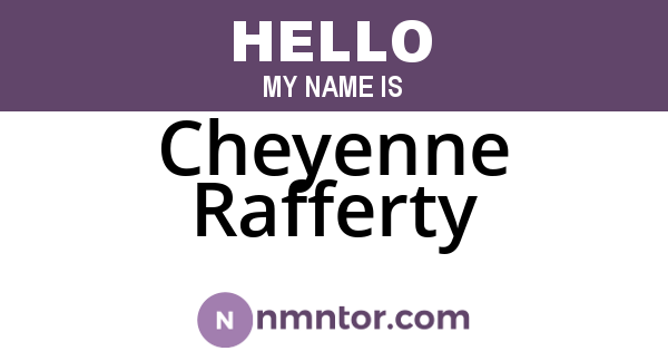 Cheyenne Rafferty