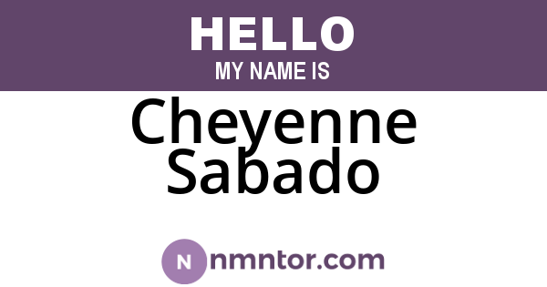 Cheyenne Sabado