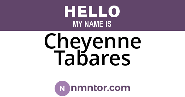 Cheyenne Tabares