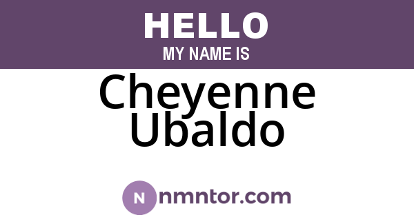 Cheyenne Ubaldo
