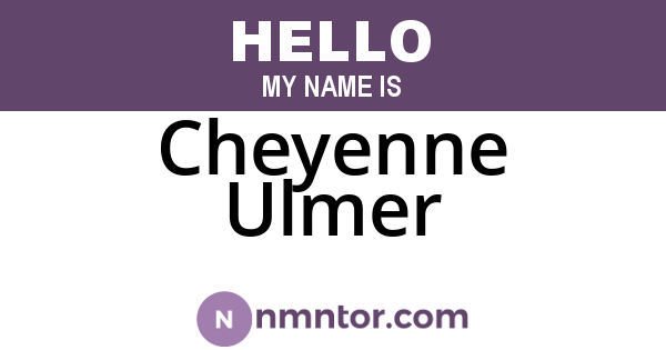 Cheyenne Ulmer