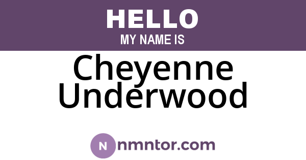 Cheyenne Underwood